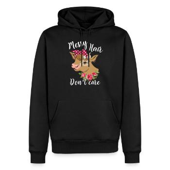 Kuhkalb Kälbchen Bäuerin Landwirtin Geschenk - Männer Premium Bio Hoodie - Schwarz - Vorne - Nico (187cm)