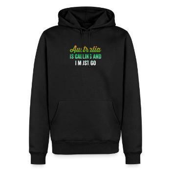 Australien nennt T-Shirt - Männer Premium Bio Hoodie - Schwarz - Vorne - Nico (187cm)
