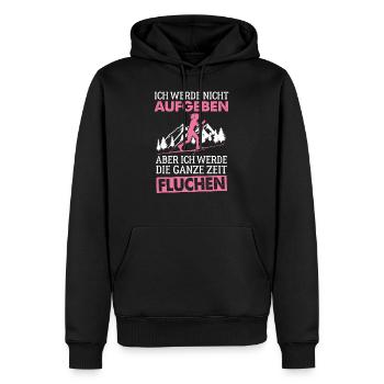 Ich werde nicht aufgeben Langlauf Langläuferin Fun - Männer Premium Bio Hoodie - Schwarz - Vorne - Nico (187cm)