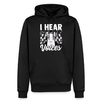 Choir I Hear Voices Choir Chef d'orchestre Chef d'orchestre - Sweat à capuche Premium bio Homme - noir - Devant - Nico (187cm)
