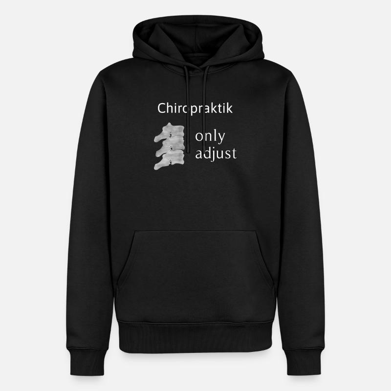 Ostéopathe chiropraticien - Sweat à capuche Premium bio Homme - noir