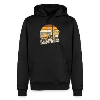 meilleurs amis - Sweat à capuche Premium bio Homme - noir - Devant - Nico (187cm)