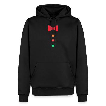 Costume de Mime Carnaval Clown Mardi Gras - Sweat à capuche Premium bio Homme - noir - Devant - Nico (187cm)