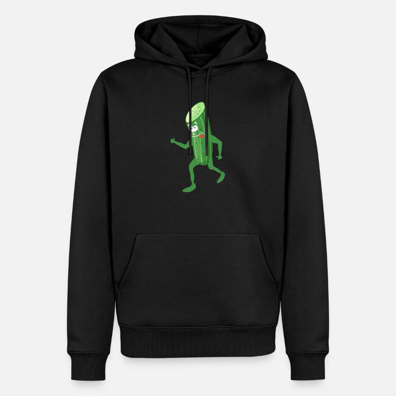 Gurke - Männer Premium Bio Hoodie - Schwarz