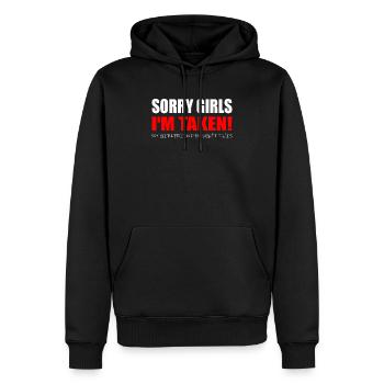 Vergeben Eifersucht Freundin Lustige Sprüche - Männer Premium Bio Hoodie - Schwarz - Vorne - Nico (187cm)