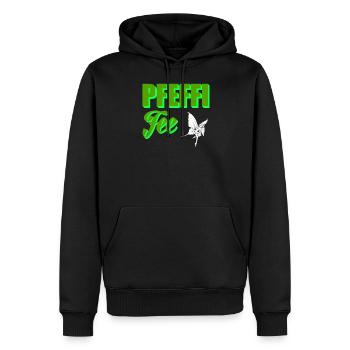 Pfeffi geht immer Pfefferminz Schnaps Party Saufen - Männer Premium Bio Hoodie - Schwarz - Vorne - Nico (187cm)