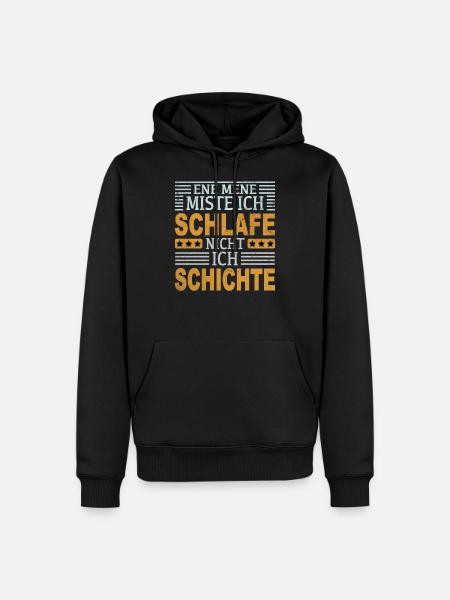 Schicht Schlafen Nachtschicht - Männer Premium Bio Hoodie - Schwarz