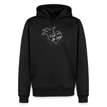 Konfetti im Herzen Fasching Karneval Spruch Kostüm - Männer Premium Bio Hoodie - Schwarz - Vorne - Nico (187cm)