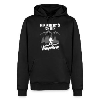 Wandern - Mir reicht´s ich geh wandern - Männer Premium Bio Hoodie - Schwarz - Vorne - Nico (187cm)