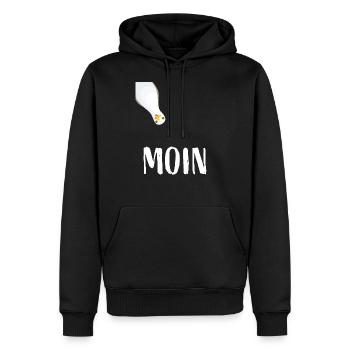 Moin Côte nord de l'Allemagne Mouette de Hambourg Mer Baltique Mer du Nord - Sweat à capuche Premium bio Homme - noir - Devant - Nico (187cm)