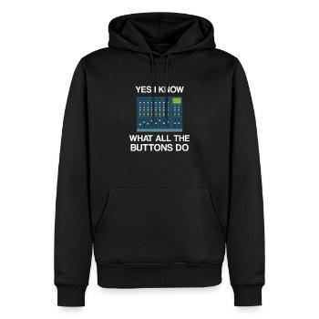 ton ingenier sound engineer Audio Engineer tontech - Männer Premium Bio Hoodie - Schwarz - Vorne - Nico (187cm)