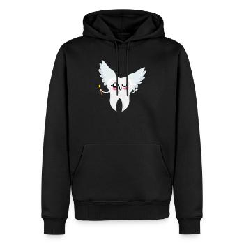 Fée des dents assistant dentaire motif de cadeau de fée des dents - Sweat à capuche Premium bio Homme - noir - Devant - Nico (187cm)