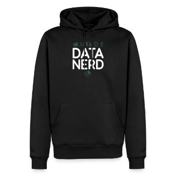 Analyste de données et scientifique des données - Sweat à capuche Premium bio Homme - noir - Devant - Nico (187cm)