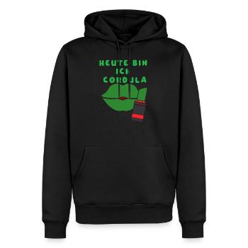 Cordula Fasching Geschenk und Idee für Schlager - Männer Premium Bio Hoodie - Schwarz - Vorne - Nico (187cm)