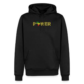 Power Africa - Afrikanische Löwenkarte - Männer Premium Bio Hoodie - Schwarz - Vorne - Nico (187cm)