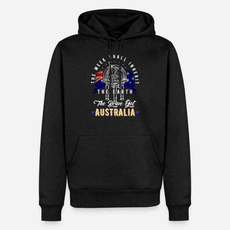 Australien - Männer Premium Bio Hoodie - Schwarz