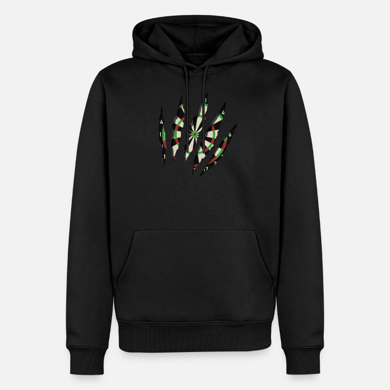 Dartscheibe - Männer Premium Bio Hoodie - Schwarz