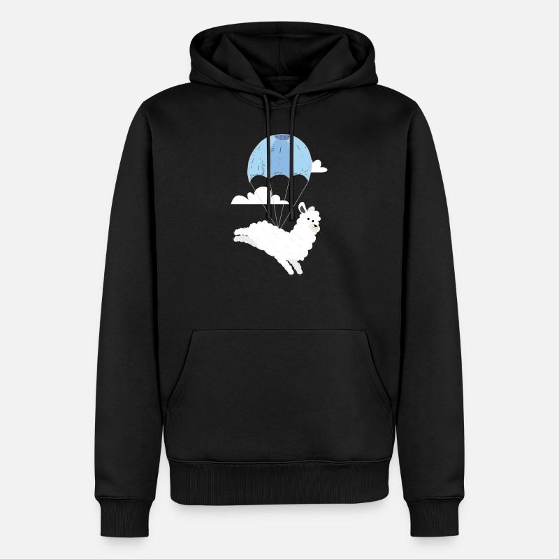 Alpaga Skydive Skydiving Skydiver - Sweat à capuche Premium bio Homme - noir