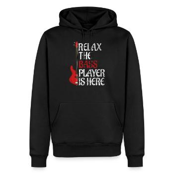 Bass Spieler Bassist Spruch Geschenke - Männer Premium Bio Hoodie - Schwarz - Vorne - Nico (187cm)