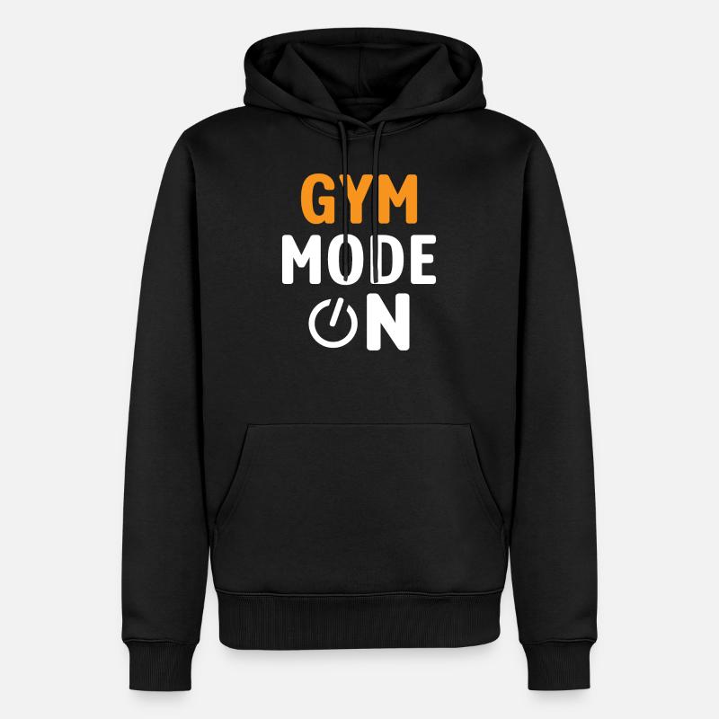 Mode Gym activé - Sweat à capuche Premium bio Homme - noir