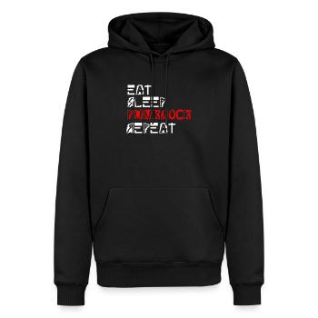 punkrock rocker punker punk - Männer Premium Bio Hoodie - Schwarz - Vorne - Nico (187cm)