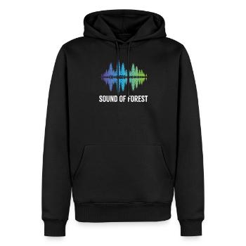 Natur Design Sound of Forest - Männer Premium Bio Hoodie - Schwarz - Vorne - Nico (187cm)