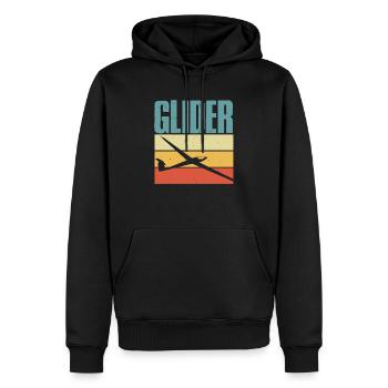 planeur - Sweat à capuche Premium bio Homme - noir - Devant - Nico (187cm)