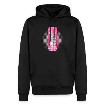 Energy drink Energy drink stimulant junkie - Men’s Premium Organic Hoodie - black - Front - Nico (187cm)