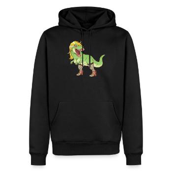 Transsexual sex change tranny T-Rex - Men’s Premium Organic Hoodie - black - Front - Nico (187cm)
