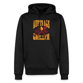 Auftrags Griller - Männer Premium Bio Hoodie - Schwarz - Vorne - Nico (187cm)