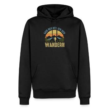 Mir Reichts Ich Geh Wandern - Männer Premium Bio Hoodie - Schwarz - Vorne - Nico (187cm)