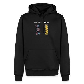 1165 DNA PASTA - Men’s Premium Organic Hoodie - black - Front - Nico (187cm)