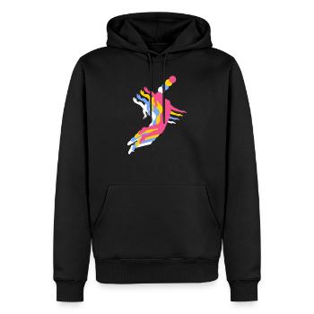 Volleyball Beachvolleyball - Männer Premium Bio Hoodie - Schwarz - Vorne - Nico (187cm)