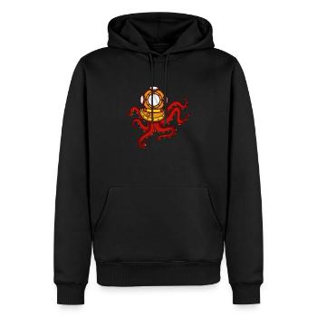 Deep Sea Octopus Deep Sea Diver oder Lehrer Gesche - Männer Premium Bio Hoodie - Schwarz - Vorne - Nico (187cm)