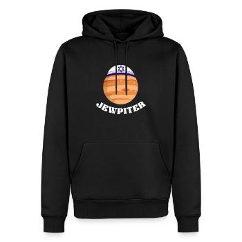 Chef spirituel juif et cadeau juif - Sweat à capuche Premium bio Homme - noir - Devant - Nico (187cm)
