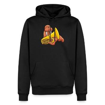 Tuba tuba player gift funny - Men’s Premium Organic Hoodie - black - Front - Nico (187cm)