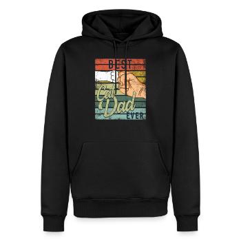 Best Cat Dad Ever Katzenpapa Ghettofaust - Männer Premium Bio Hoodie - Schwarz - Vorne - Nico (187cm)