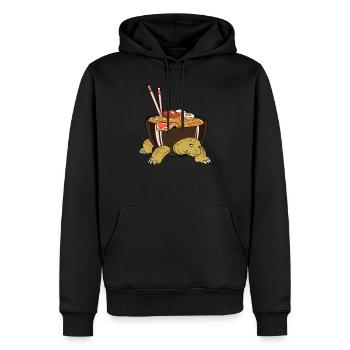 Schildkröten-japanisches Ramen-Nudel-Geschenk-Produkt - Männer Premium Bio Hoodie - Schwarz - Vorne - Nico (187cm)