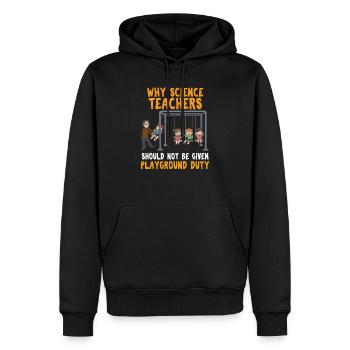 Cadeau de physique professeur scientifique physicien - Sweat à capuche Premium bio Homme - noir - Devant - Nico (187cm)