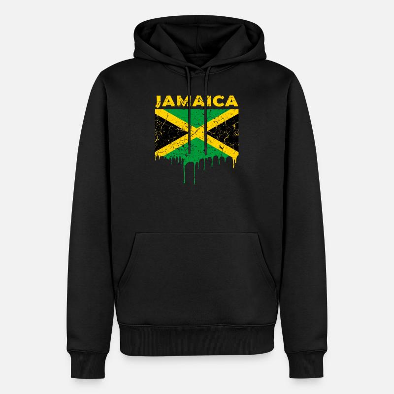 Drapeau Jamaïque - Sweat à capuche Premium bio Homme - noir