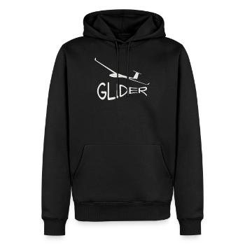 Segelflugzeug - Männer Premium Bio Hoodie - Schwarz - Vorne - Nico (187cm)