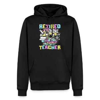 Professeur de sciences à la retraite - Sweat à capuche Premium bio Homme - noir - Devant - Nico (187cm)