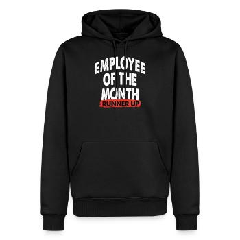 Employee Of The Month Runner Up - Sweat à capuche Premium bio Homme - noir - Devant - Nico (187cm)