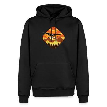 Float Plane Pilot Geschenk Design Flying Airplane - Männer Premium Bio Hoodie - Schwarz - Vorne - Nico (187cm)