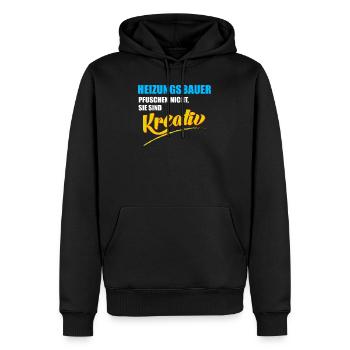 Heizungsbauer Berufe Heizungsbau Installateur - Männer Premium Bio Hoodie - Schwarz - Vorne - Nico (187cm)