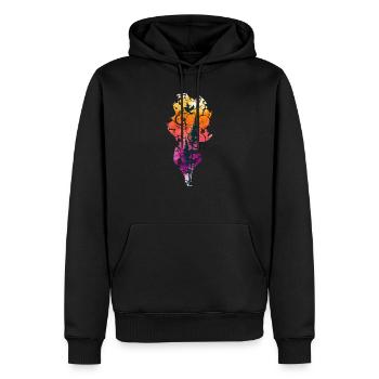 Watercolor tree painter or artist gift - Men’s Premium Organic Hoodie - black - Front - Nico (187cm)