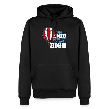 Ballonfahrer Ballonfahren Heißluftballon Pilot Fun - Männer Premium Bio Hoodie - Schwarz - Vorne - Nico (187cm)