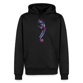 Ganesha - dieu hindou - Sweat à capuche Premium bio Homme - noir - Devant - Nico (187cm)