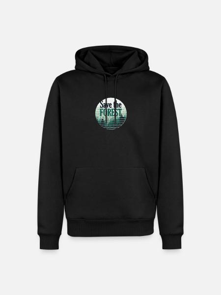 Save protection forest environment - Men’s Premium Organic Hoodie - black