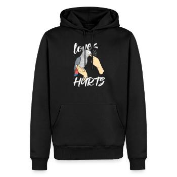 Lustiges Papagei-Geschenkprodukt Haustier-Papageien-Vogel-Liebe - Männer Premium Bio Hoodie - Schwarz - Vorne - Nico (187cm)